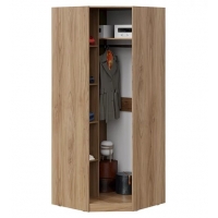 Шкаф угловой Эмбер с 1 глухой дверью Яблоня Беллуно, Белый глянец - Изображение 1